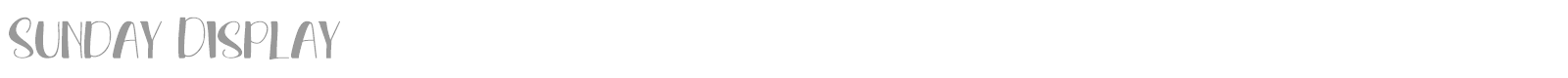 Sunday Display font preview